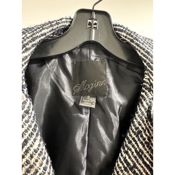 Mcginn Coat Jacket Womens XS 2 Boucle Tweed Double Breasted Classy Fall - Picture 6 of 6
